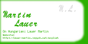 martin lauer business card